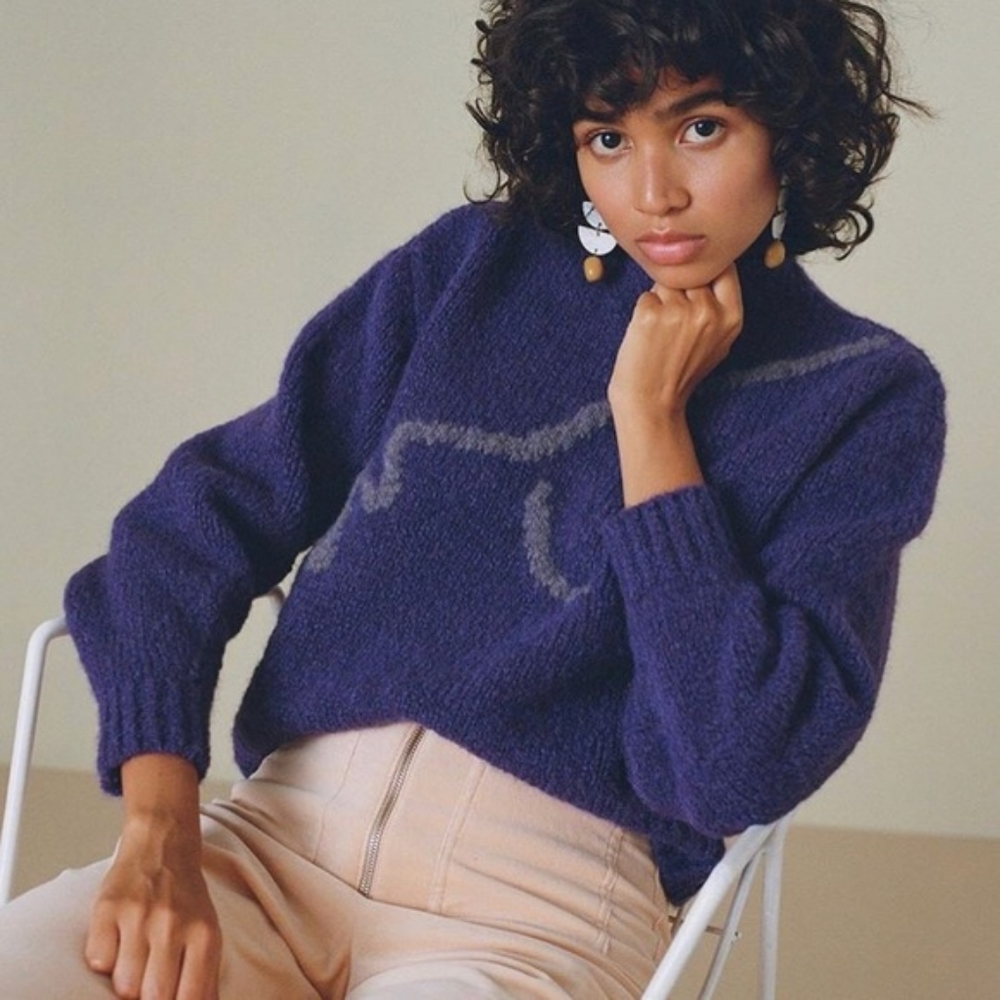 Paloma Wool purple Virgo sweater